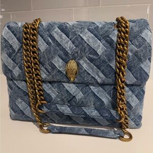 NEW! Kurt Geiger Denim Kensington Crossbody Shoulder Bag